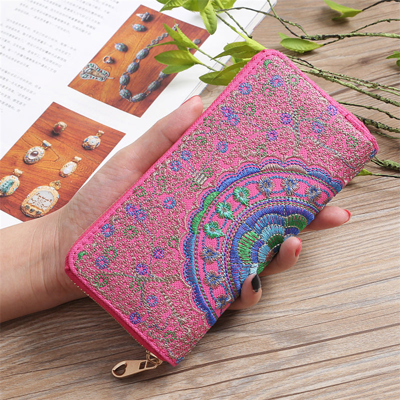 Ethnic Style Reversible Flower Embroidered Women's Handbags