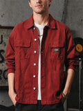 Mens Vintage Multi Pocket Workwear Jacket Casual Utility Shacket