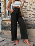 Ladies Stylish New High-rise Solid Casual Pants