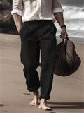Male Solid Color Breathable Casual Pants