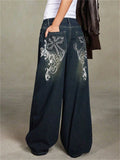 Women's Street Retro Y2K Style Embroidery Baggy Denim Pants