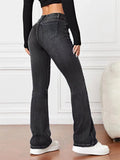 Ladies Trendy Slimming High-rise Bootcut Jeans