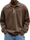 Casual Men's Polo Shirts Long Sleeve Lapel Polos