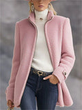 ‌Autumn Zip Up Faux Shearling Coat for Women‌