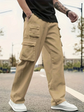 Men's Loose Streetwear Retro Cargo Pants with Multiple Pockets