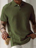 Men's Summer Lapel Short Sleeve Woven Polo Shirts