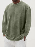 Men's Retro Loose Fit Round Neck Long Sleeve Sweatshirts
