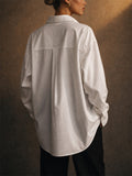 Womens Oversized White Button Down Cotton Boyfriend Blouse
