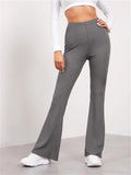 Summer Women's Slim High-rise Sports Yoga Flared Trousers