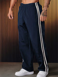 Men's Casual Side Striped Elastic Waist Sports Trousers