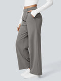 ‌Women's Simple High Waist Drape Wide Leg Casual Suit Pants