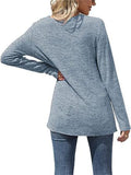 Women's Elegant White Lace V Neck  Solid Color Long Sleeve Shirt