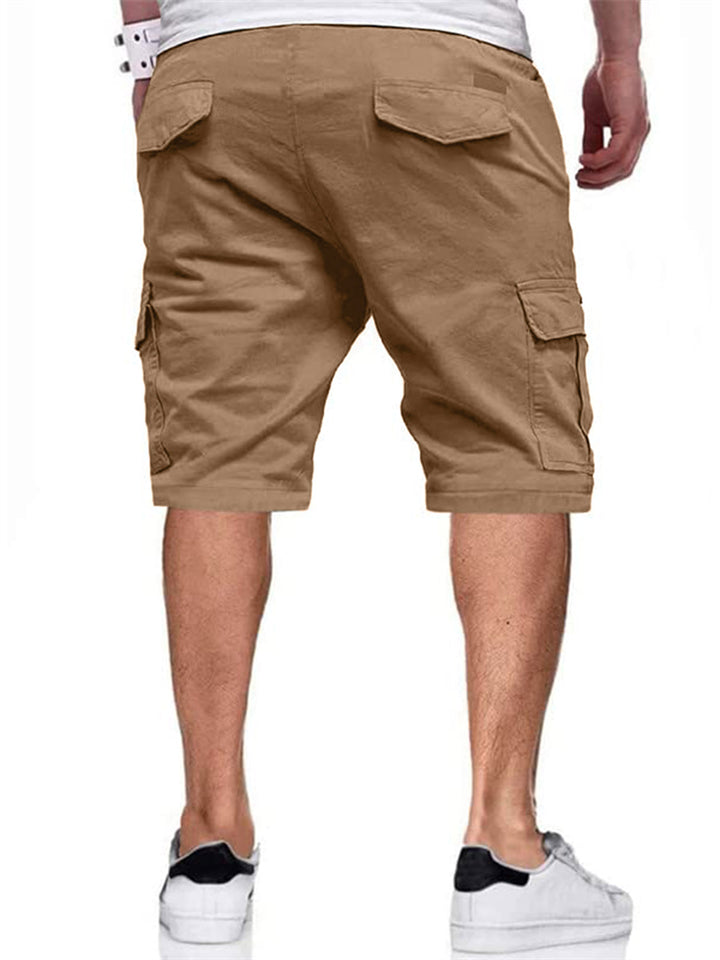 Male Contrast Color Drawstring Casual Summer Shorts