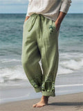 Men's Beach Coconut Tree Print Summer Casual Pants