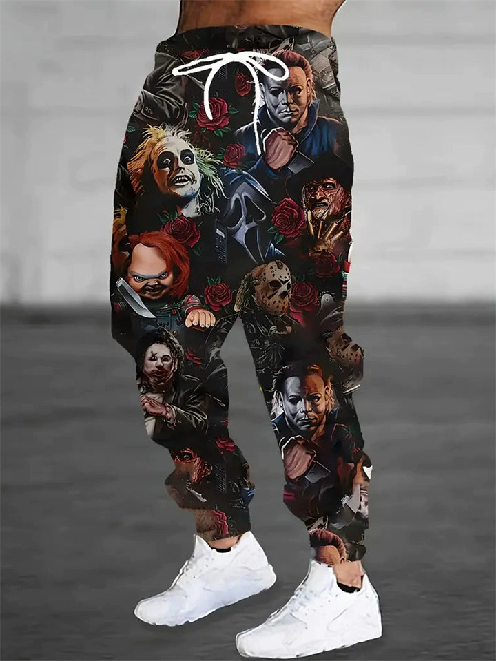 Men's Horror Movie Character Skull 3D Print Casual Jogger Trousers