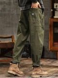 Super Cool Amekaji Style Utility Straight Cargo Pants for Men