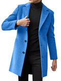 Men's Winter Single Breasted Mid-length Slim Fit Long-sleeved Overcoat Coats