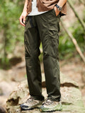 Men's Outdoor Cargo Pants - Loose Fit Multi-Pockets Hiking Travel Trousers