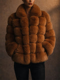 Women Trendy Warm Faux Fur Bubble Winter Coats