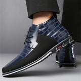 Men's Faux Leather Casual High Top Lace Up Flats Shoes