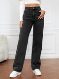 Fashionable Women's Versatile High-rise Jeans
