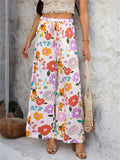 Women's Boho Holiday Style Printed Drawstring Wide Leg Pants