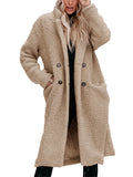 Winter Warm Fashion Fleece Long Overcoat for Women