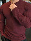 Men's Autumn Winter Long Sleeve Ribbed Knit Shirt Casual Daily Wear