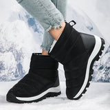 Autumn Winter Thickened Fur-lined Women's Mid-calf Snow Boots