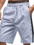 Men's Casual Side Zip Drawstring Beach Shorts
