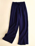 Leisure Linen High-Rise Oversized Pants for Women