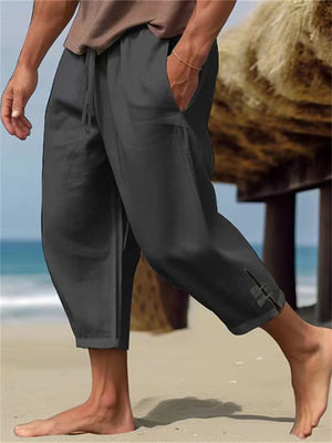 Men's Elegant Leisure Beach Drawstring Trousers