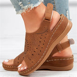Retro Hollow Out Buckle Backless Sandals for Women