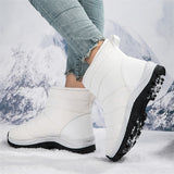 Autumn Winter Thickened Fur-lined Women's Mid-calf Snow Boots