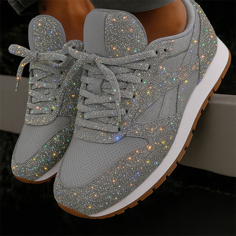Women's Cute Breathable Mesh Glitter Shoes