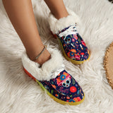 Female Winter Fluffy Halloween Christmas Flat Loafers