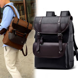 Stylish Leather Casual Multifunctional Travel Backpack for Men