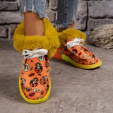 Female Winter Fluffy Halloween Christmas Flat Loafers