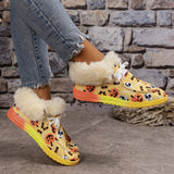 Female Winter Fluffy Halloween Christmas Flat Loafers