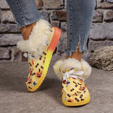 Female Winter Fluffy Halloween Christmas Flat Loafers