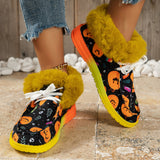 Female Winter Fluffy Halloween Christmas Flat Loafers