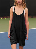 Women's Trendy Solid Color Soft Comfy Short Jumpsuits for Summer