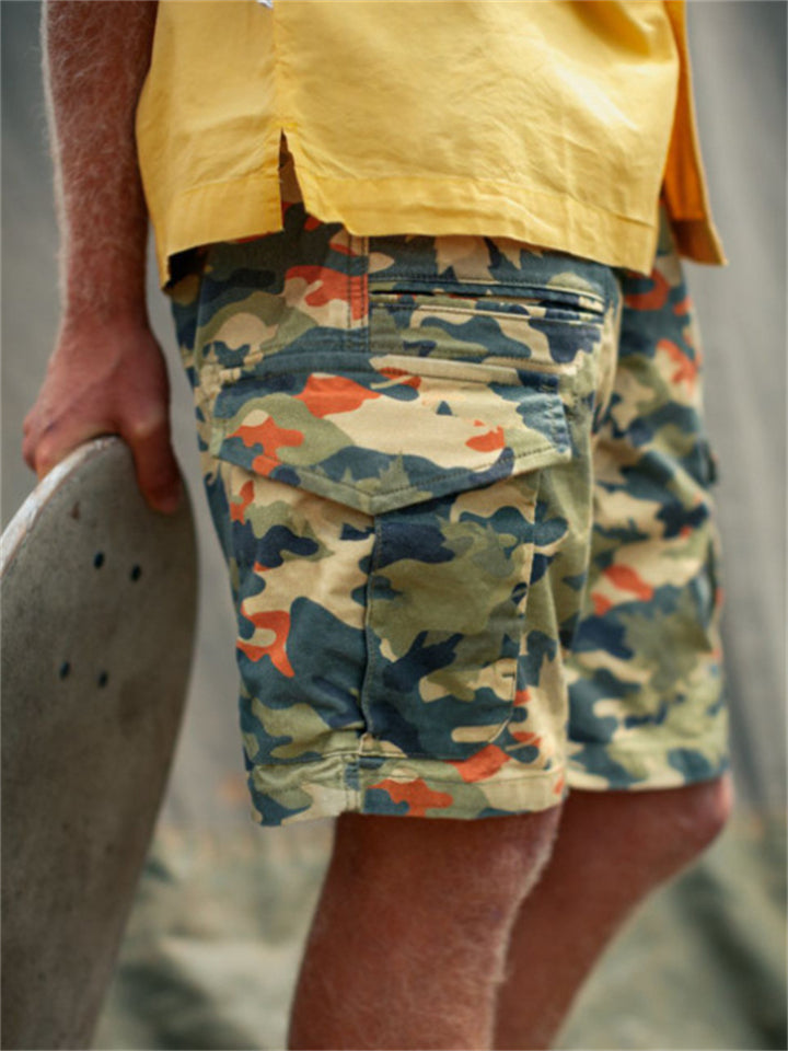 Men's Relaxed Fit Camouflage Cargo Shorts