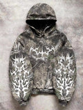 Men's Casual Retro Camouflage Print Pullover Long Sleeve Hoodie