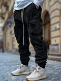 Men's Warm Corduroy Ankle-Tied Cargo Pants