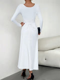 Women's Classy Plain Banquet Waisted Dresses