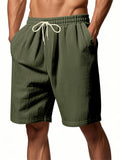 Men's Casual Corduroy Drawstring Beach Shorts