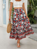 Women's Leisure Blooming Floral Print Boho Skirt