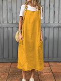 Women's Solid Color Casual Adjustable Shoulder Strap Dress