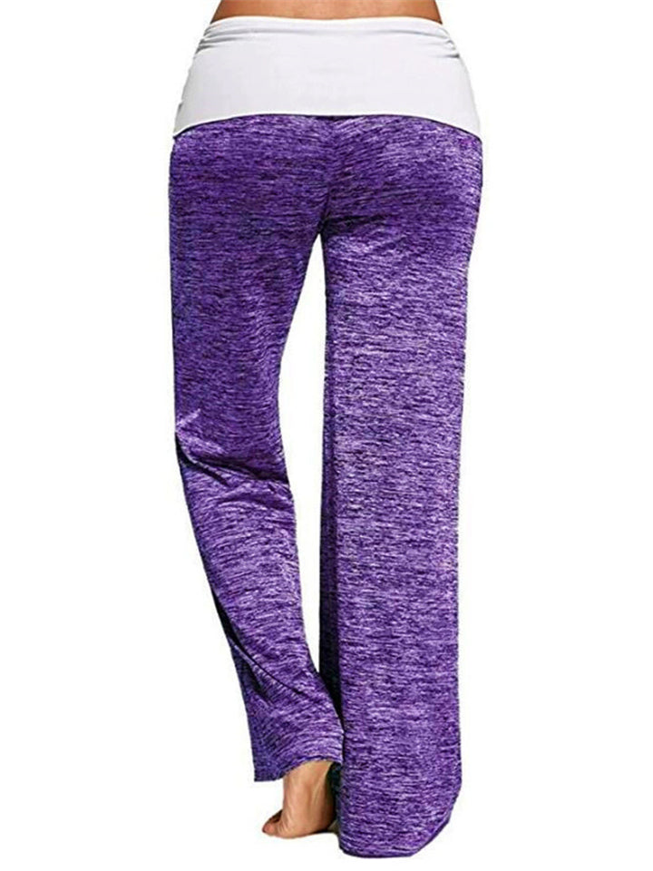 Women's Contrast Color Patchwork Sporty Wide Leg Pants